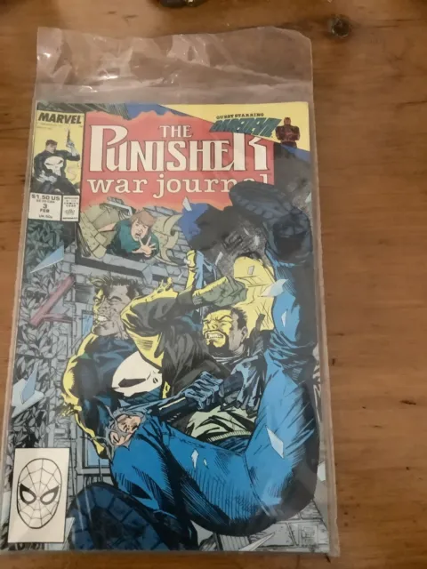 The Punisher War Journal Vol 1 #3 Feb, 1989 Marvel Comic Book By Carl Potts