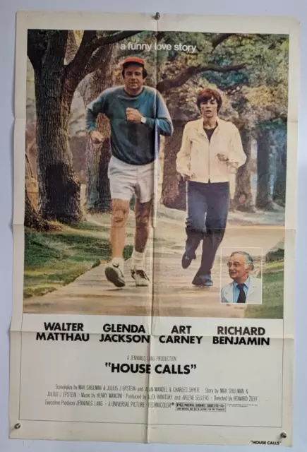 "House Calls" 1sh Original Movie Poster Walter Matthau Glenda Jackson Art Carney