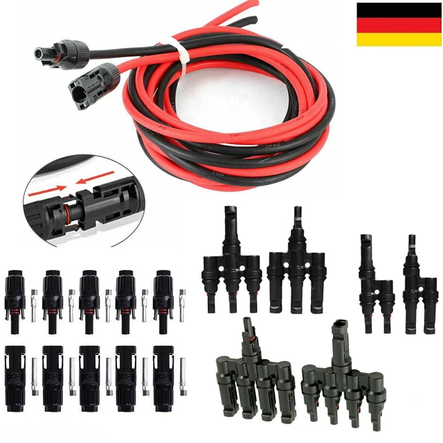 2X10M Câble Solaire 4MM2 - Mc4 - (Noir - Rouge) - Mondial Solar