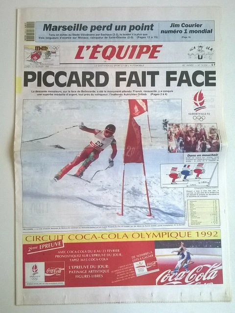 B)L'EQUIPE MAGAZINE 8/2/1992; Spécial Jeux Olympique d'Albertville 1992 EUR 3,60 - FR