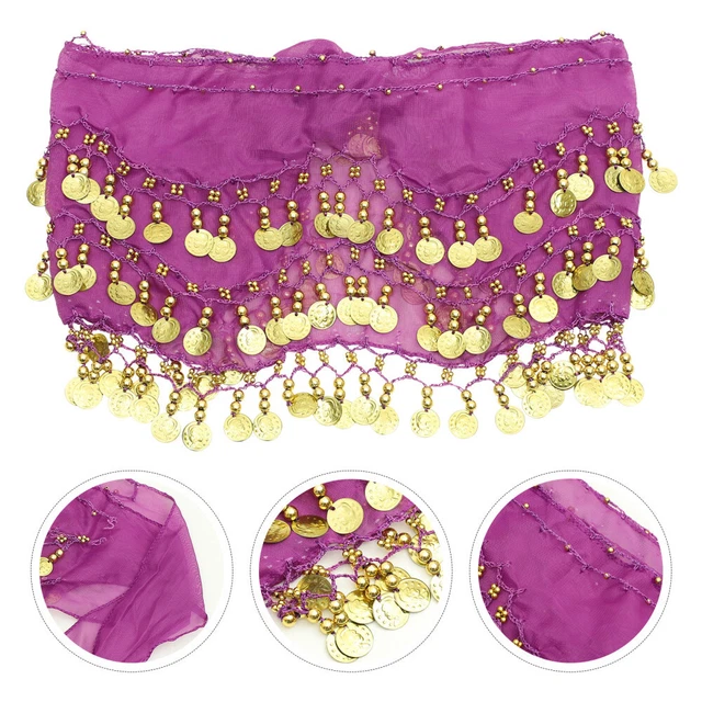 Set of 3 Randbereich Chiffontops Für Frauen Bauchtänzerin Kostüme Damen Gold