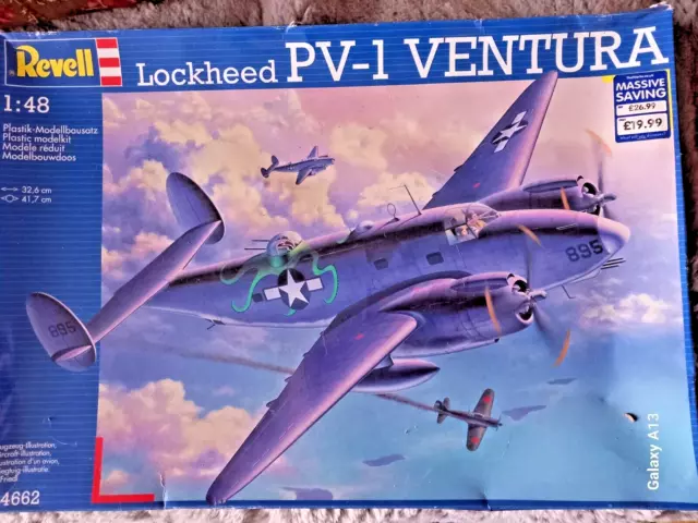 REVELL Lockheed PV-1 VENTURA 1:48 Scale Model Kit COMPLETE (Sealed Bags),...