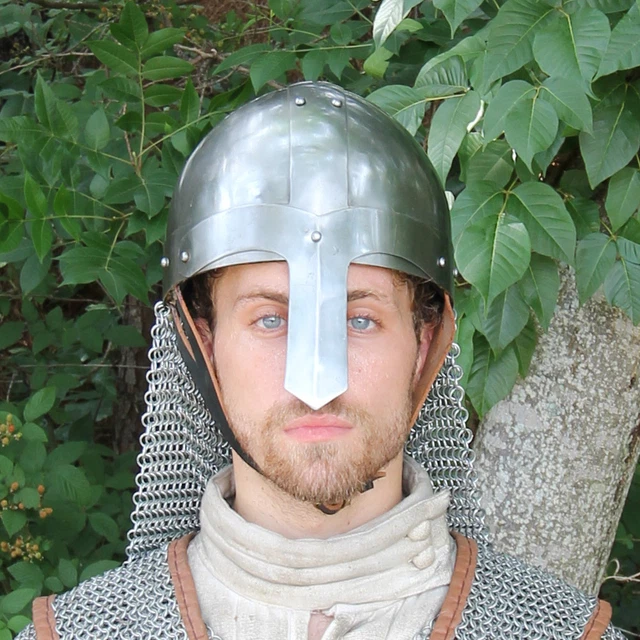 Medieval Steel Viking Vendel Helmet With Chainmail, Sca/ Larp Helmet Best Gift