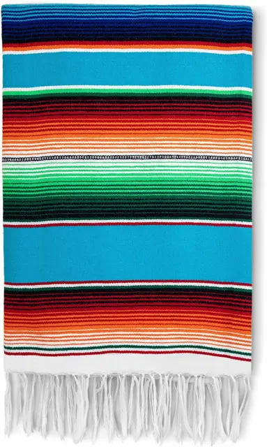 Authentic Large Mexican Blanket | Thick Serape Blanket | Mexican Blankets and Th