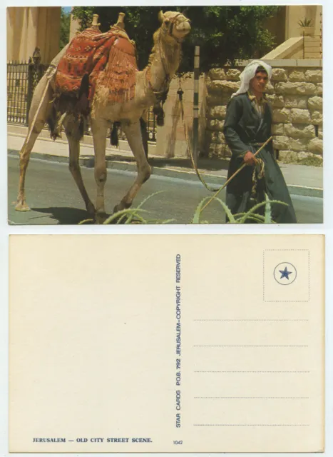 58586 - Israel - Jerusalem - Kamel und Kameltreiber in der Altstadt - alte AK