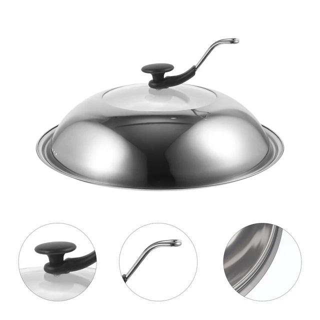 Tapa de olla de acero inoxidable utensilios de cocina cubierta de vidrio al vapor