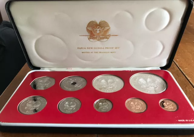Franklin Mint 1980 Papua New Guinea Proof Set Uncirculated