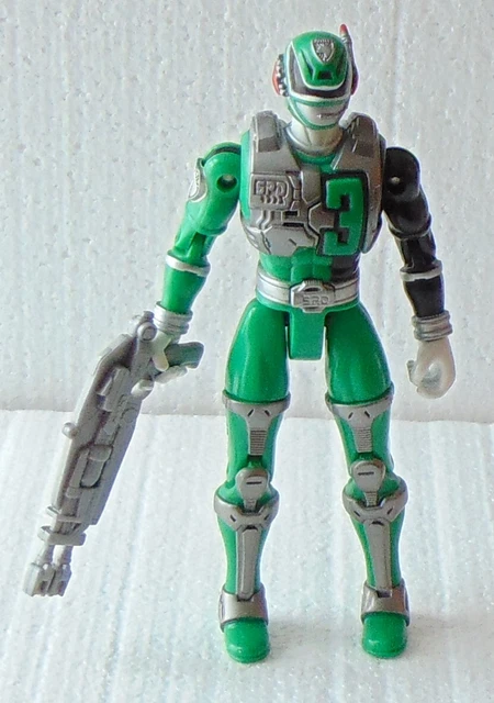 POWER RANGERS SPD Green Sound Patrol Ranger 3 Figur + Gun Blaster ...