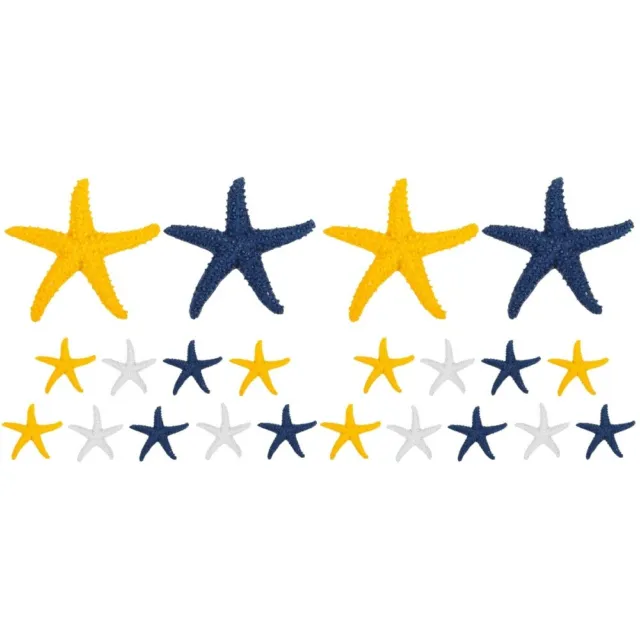 18 piezas Adorno de resina estrella de mar decoraciones de estrellas colgantes escultura al aire libre