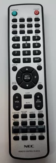 NEC RU-M124 TV Remote Control  for ME & C Series Displays