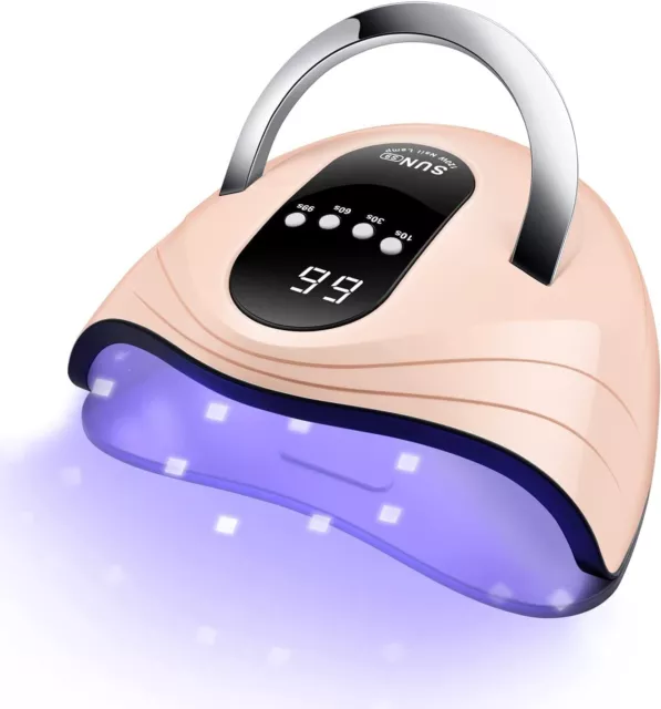 iBigLY Lámpara UV LED secador de uñas de gel 120W con sensor inteligente LCD