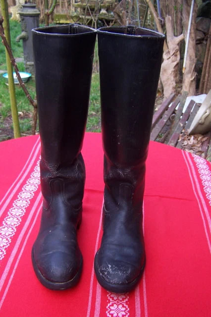 Bottes Cuir Cheval Maxwell London - Pointure 42 - Style Embaucheur - Occasion Vintage