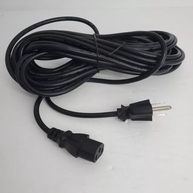 Cable eléctrico conductor conectado a tierra de 30 pies 3 clavijas 18 AWG oficina interior