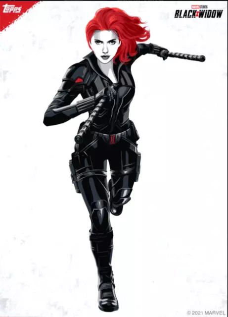 Black Widow Stylized Art Red #10 super rare - Topps Marvel Collect Digital card