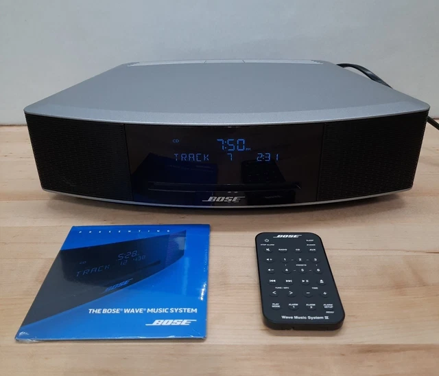 BOSE WAVE MUSIC System IV AM/FM Radio/CD Player 2 Alarms W/Remote
