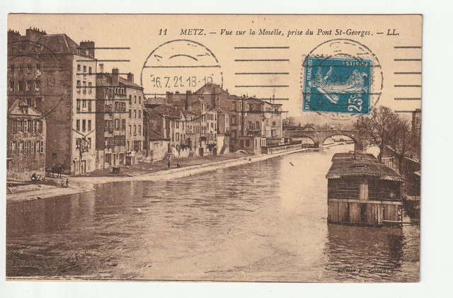 METZ  - Moselle - CPA 57 - Ponts - Lavoir - Moselle depuis le pont St Georges
