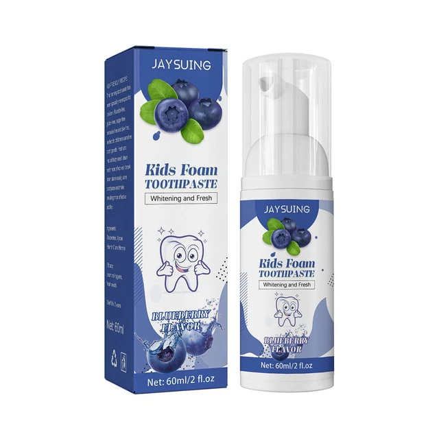 Pasta de dientes blanqueadora para niños sabor a fruta seguro 60 ml para mal aliento (arándano)