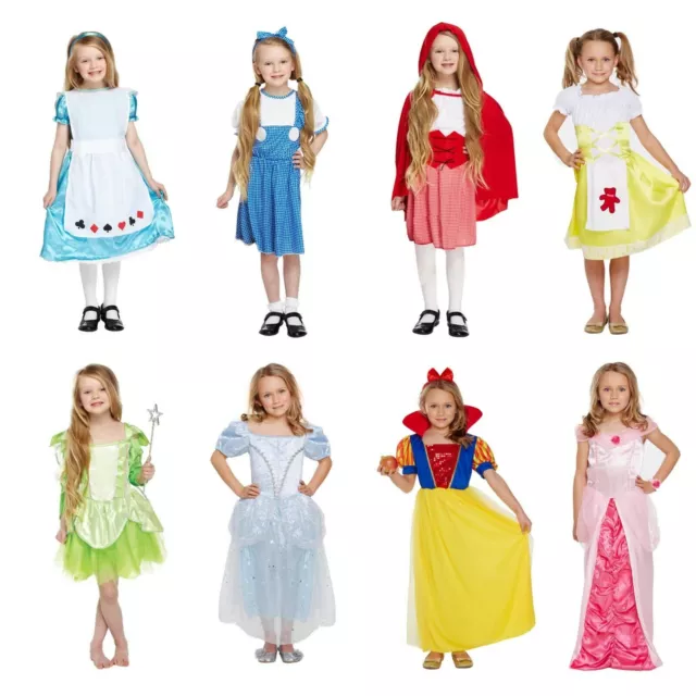 Fancy Dress Costume World Book Day Girls Dressing Up Outfit Book Characters NEW