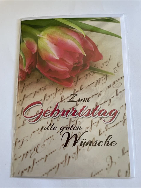 GLÜCKWUNSCHKARTE ZUM GEBURTSTAG Karte Mit Umschlag Karten Wünsche Glück