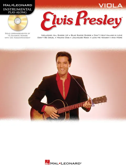 Elvis Presley Viola Solo Sheet Music 15 Pop Rock Songs Play-Along Book CD