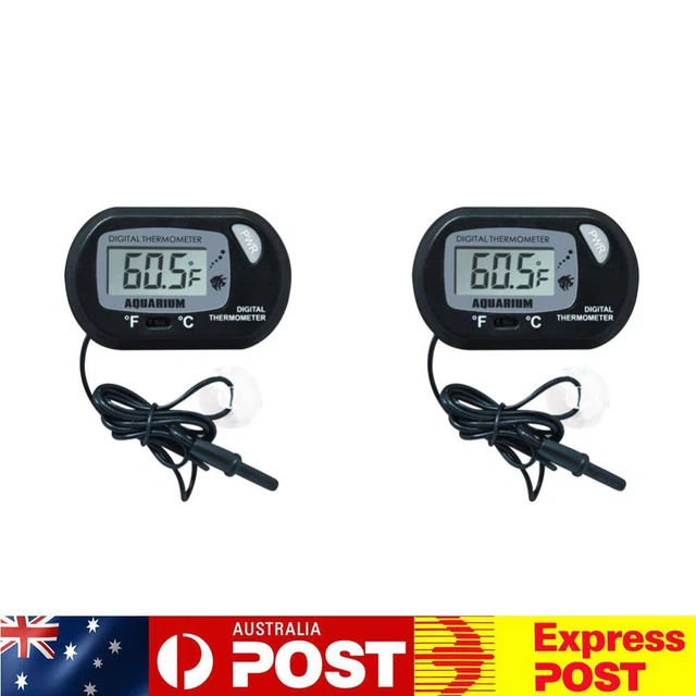 Aquarium Thermometer Suction Cup Aquarium Temperature Water Meter (Black)