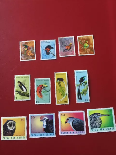 3 Sets Bird Stamps Papua New Guinea 1967.1973.1998.AllHinged