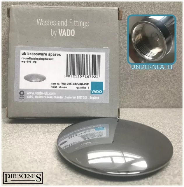 Genuine VADO WG-395 Chrome Plated Brass Clicker Plug Top ONLY 63mm Diameter