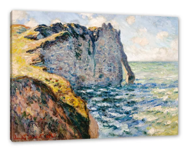 Claude Monet - La Acantilado De Aval Étrétat, Foto en Lienzo, Arte