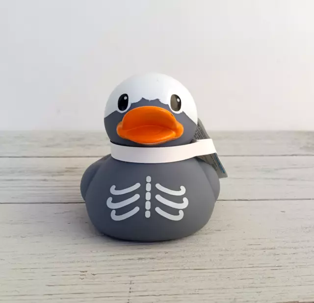 INFANTINO Halloween Skeleton Rubber Duck NEW Gray Duckie Fun Time Toy