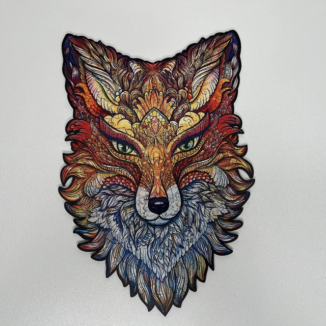 Unidragon Fiery Fox Wooden Puzzle Small 107 Pieces Complete