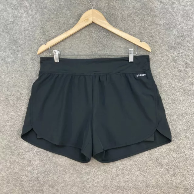 ELL VOO Shorts Womens 12 Black Hydro Sweat Hot Pants Running Yoga Gym 9.16 PicClick UK
