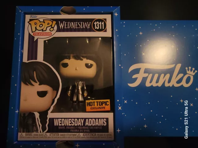 Funko Pop TV Wednesday Addams Family Netflix Metallic #1311 Hot Topic Exclusive