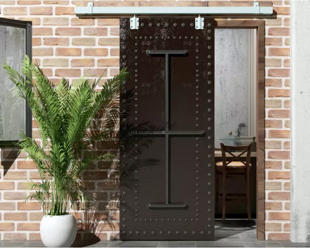 DIYHD Raw Material Galvanized Sliver Box Track Harddware for Exterior Barn Door