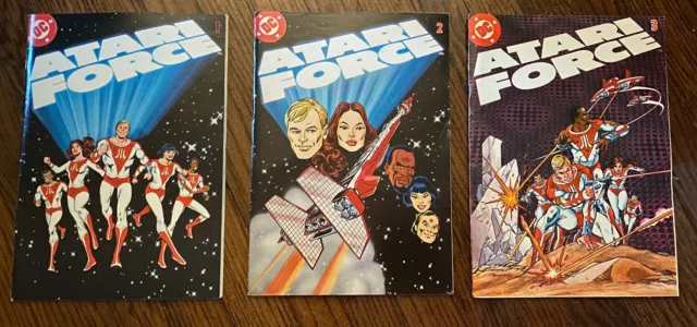DC Atari Force 1, 2, & 3. Mini-Comics Lot  1982 DC Comics Inc.