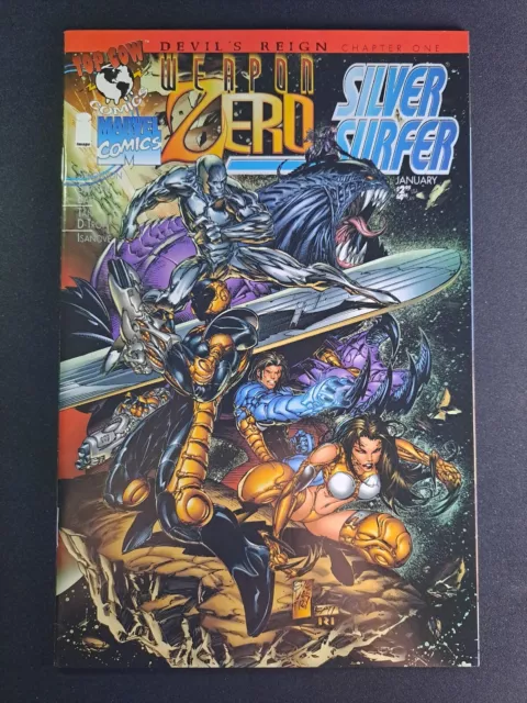 Weapon Zero Vs Silver Surfer #1 - Devil's Reign - Combined Shipping + 10 Pics!