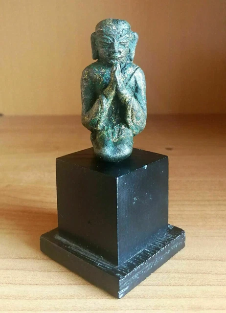 PAGAN BURMESE BUDDHA ANTIQUE 13 Cent. BURMA GILT BRONZE FIGURINE FIGURE