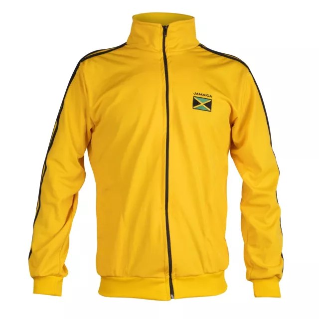 Rasta Reggae Heritage Chaqueta Jamaica Bandera Zipup Jersey Chándal Hombre Manga