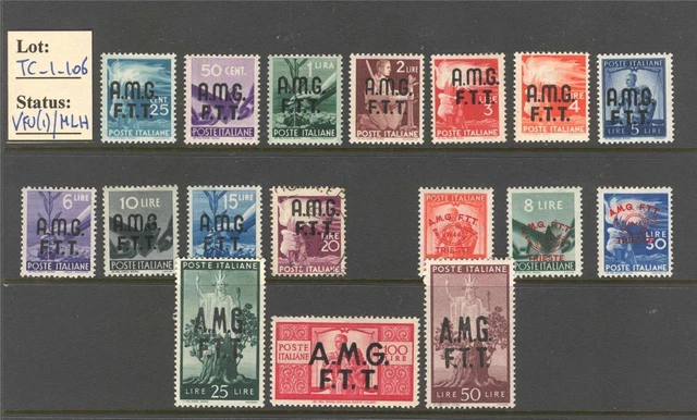 TC_1_106 TRIESTE (AMG FTT). 1947-48 "DEMOCRATICA" set. Mint. Great CV !