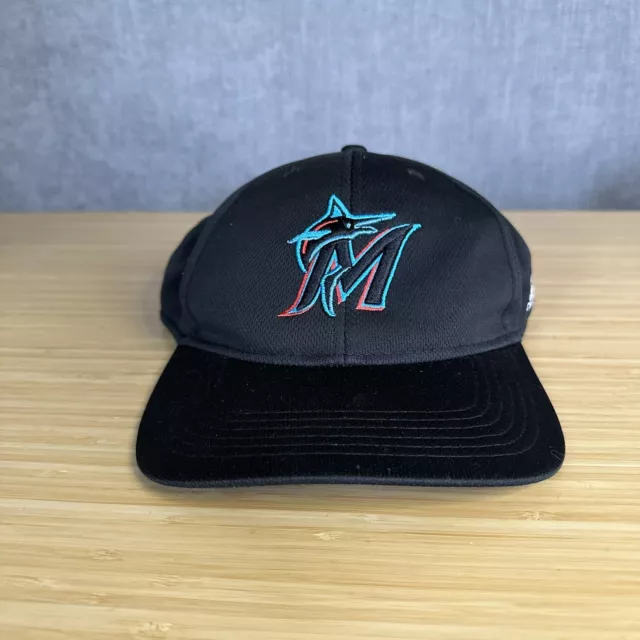 MLB Miami Marlins Men's Baseball Hat Black One-Size OC Sports Adjustable Cap