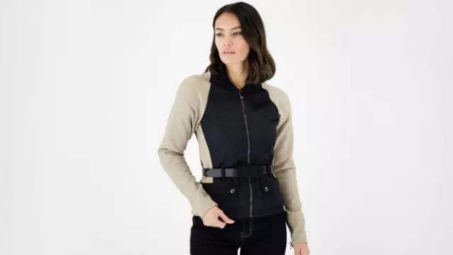 Knox Zephyr Damen Sand Sommer Luftnetz Motorradjacke UK Größe 20 VERKAUF