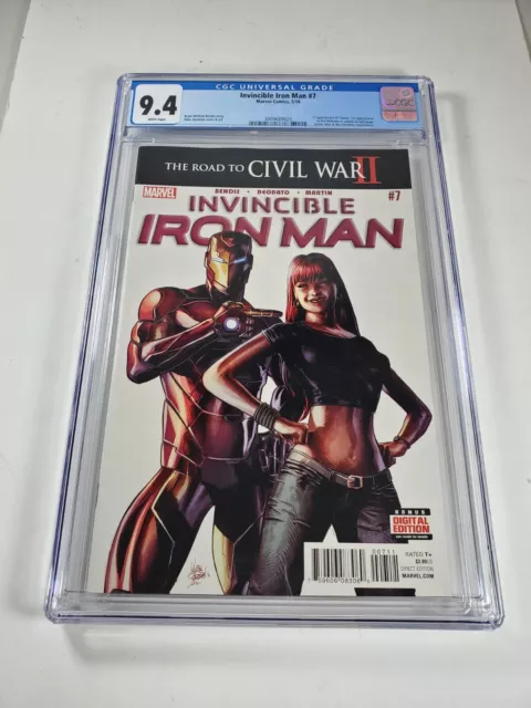 Invincible Iron Man #7 (Marvel Oct 2016) CGC 9.4 1st Print  1st Cameo App Riri