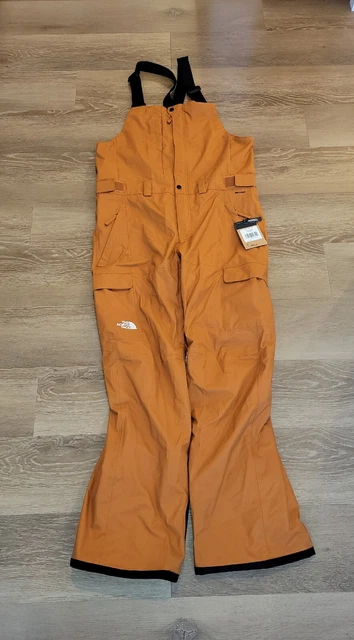 The North Face Men Size Medium Freedom Bib Fit Burnt Orange Snowboarding