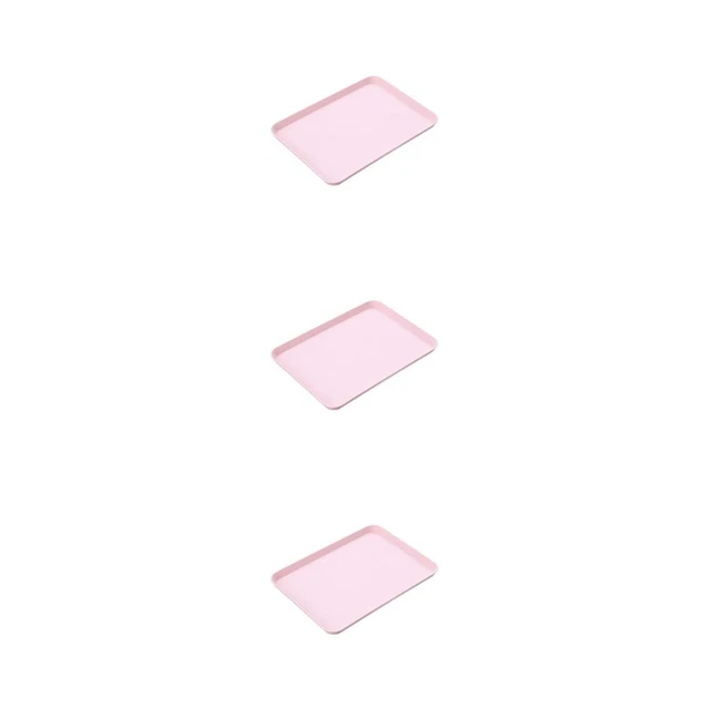 Lot De 3 Plateaux Rectangulaires Bleus - Pour Cantine, Fast-food Ou Petit Déj
