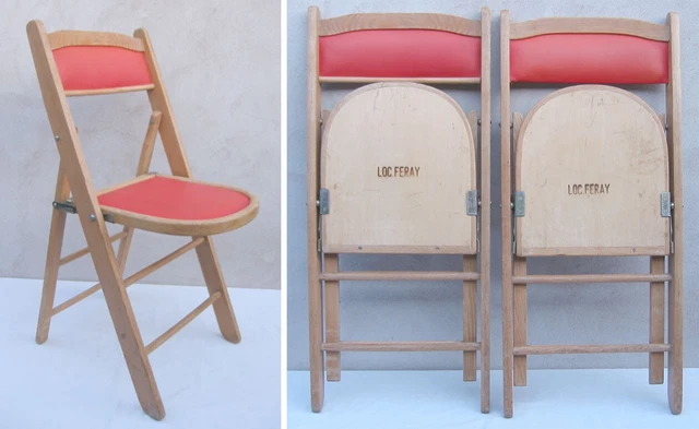 CHAISE PLIANTE - Fauteuil - Bois - Ancien - Vintage EUR 42,99 - PicClick FR