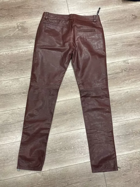 Alexander McQueen Pantalon En Cuir Très Bon État Taille 38it 2