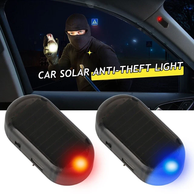 XUPHINX Car Alarm LED Light Solar Security Warning Dummy System Lampada Anti-furto Flash Rossa