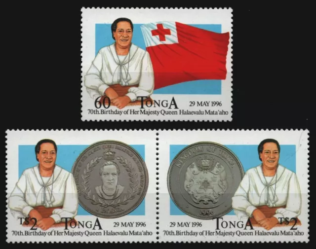 Tonga 1996 - Mi-No. 1438-1440 ** - MNH - Queen Halaevalu Mata'aho