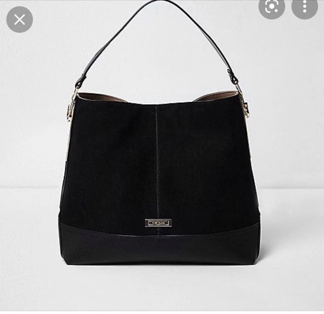 River island slouch bag black on sale