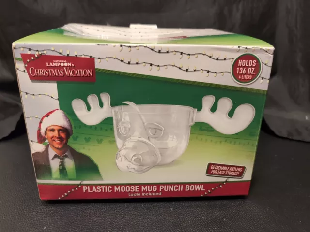 National Lampoon Christmas Vacation Moose Mug Punch Bowl - Clear