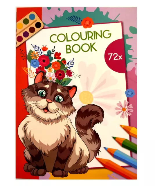Haustier Malbuch für Kinder 72 Ausmal Bildern Malen Zeichnen Farben Tiere